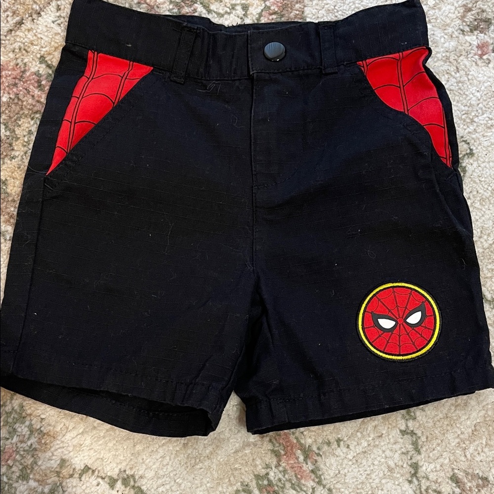 Disney Black and Red Spider-Man Kids Shorts